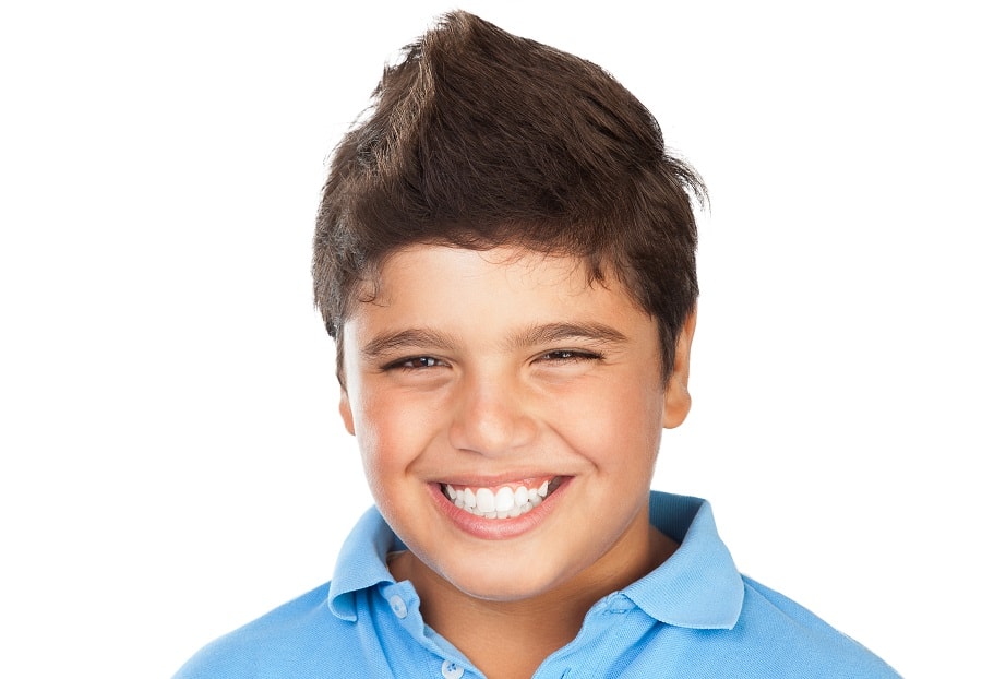 teen boy with mohawk hairstyle