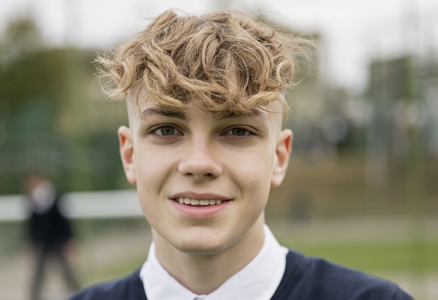 tousled hair look for teenage guy