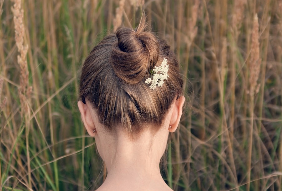 updo hairstyle for fine straight hair