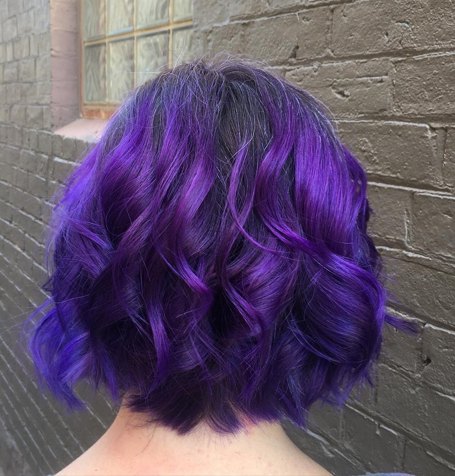 violet balayage bob