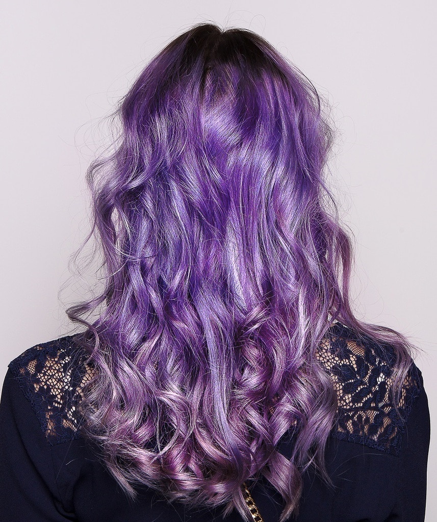 violet balayage hair