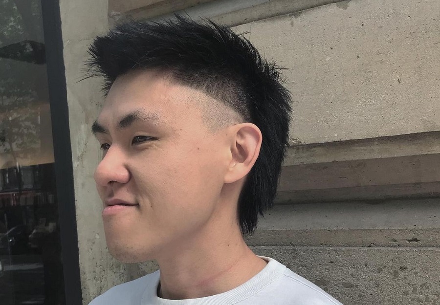 Asian mullet haircut for men