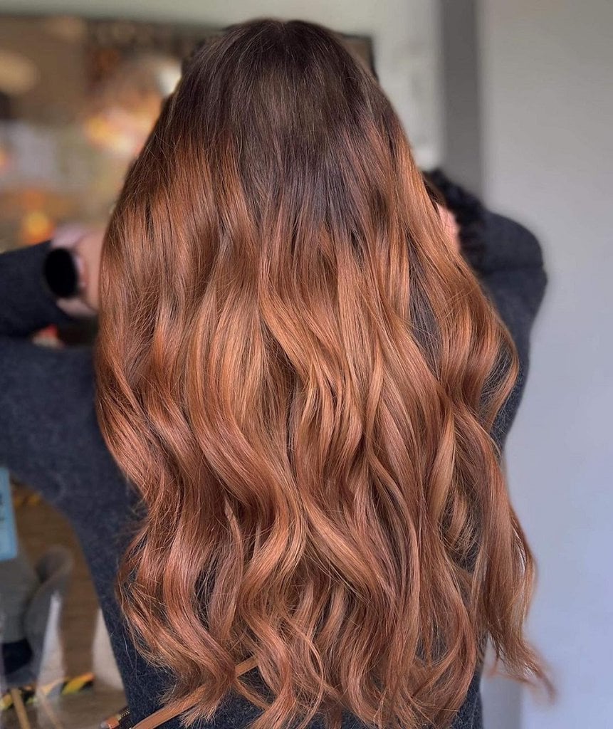 auburn brown ombre hair