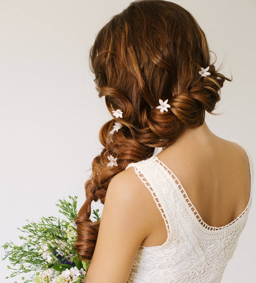 beach wedding hairstyle for long hair