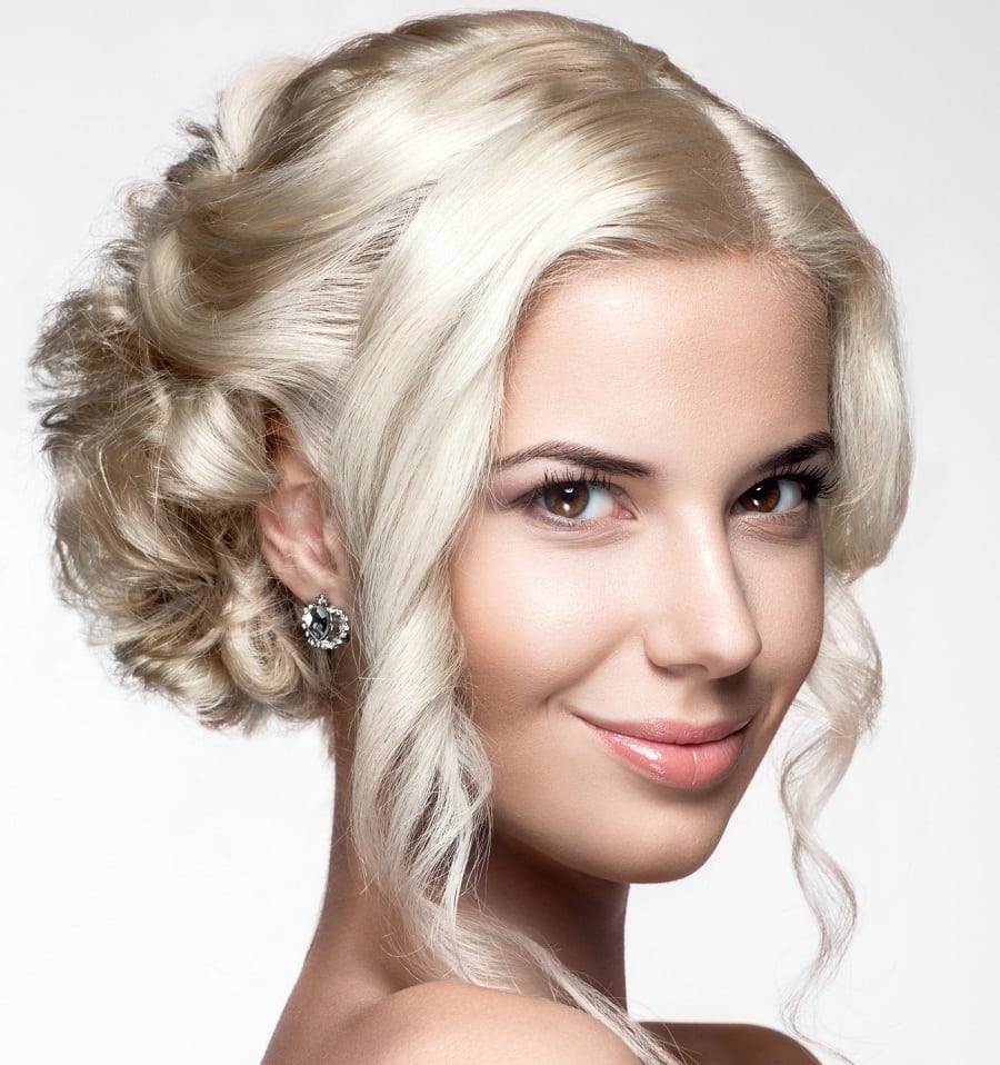 blonde hair updo for special occasion