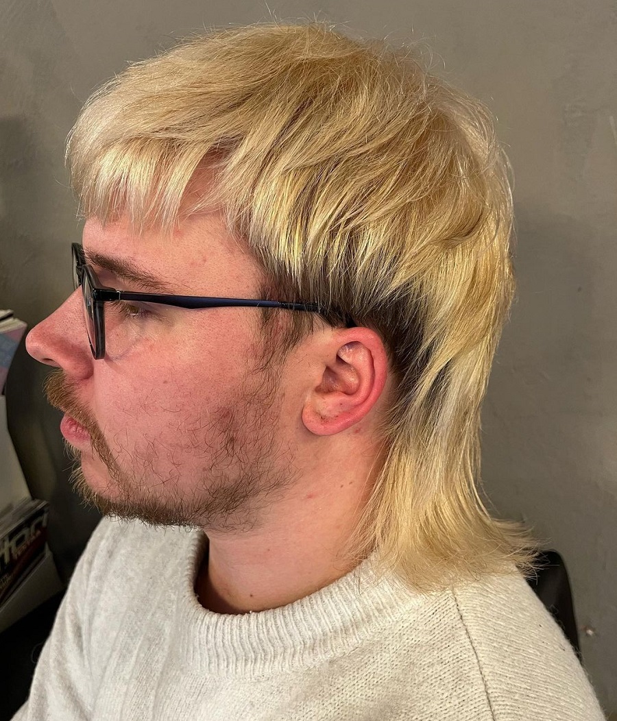 blonde mullet haircut for men