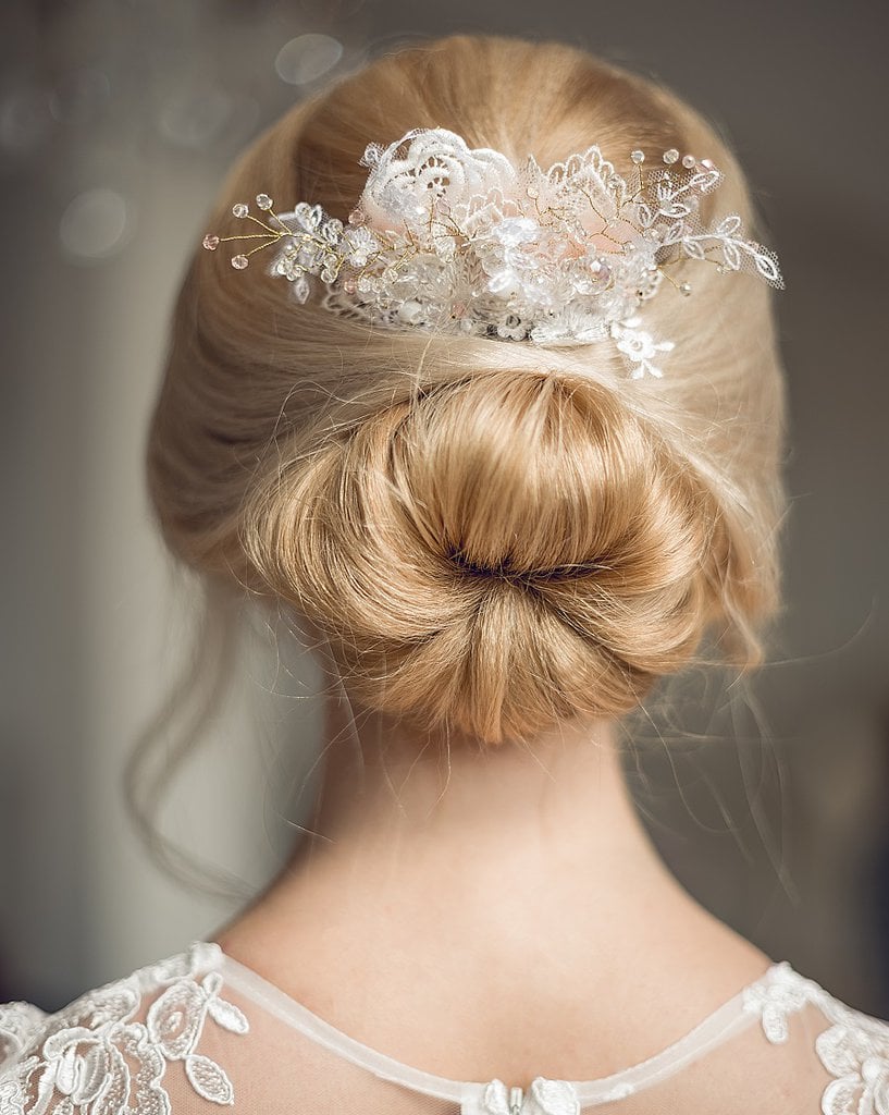 bridal hairstyle with chignon bun