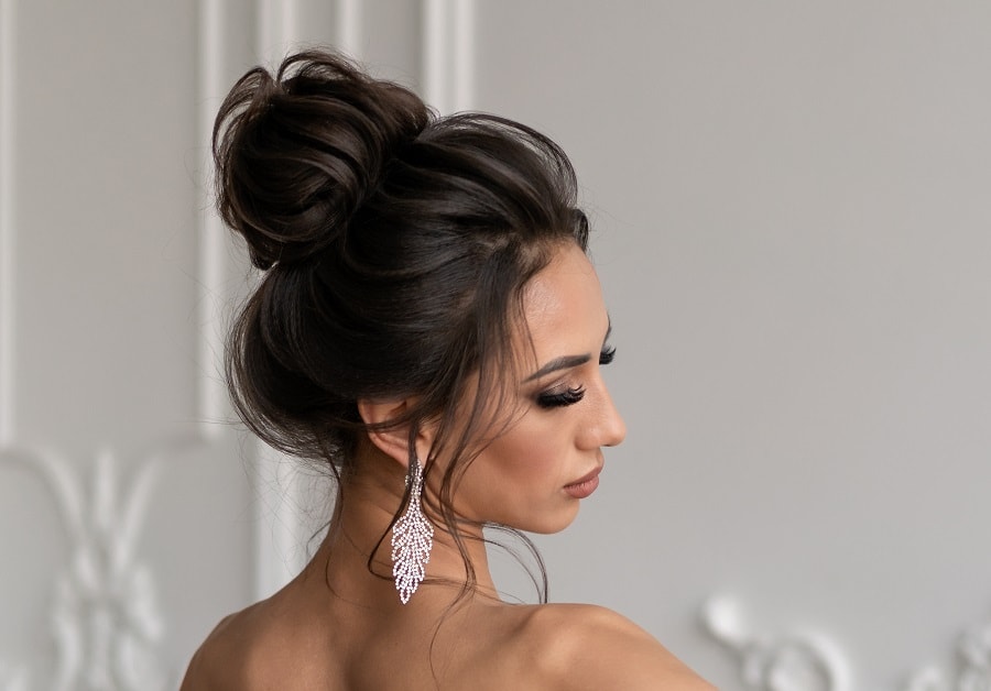 high casual updo for long hair