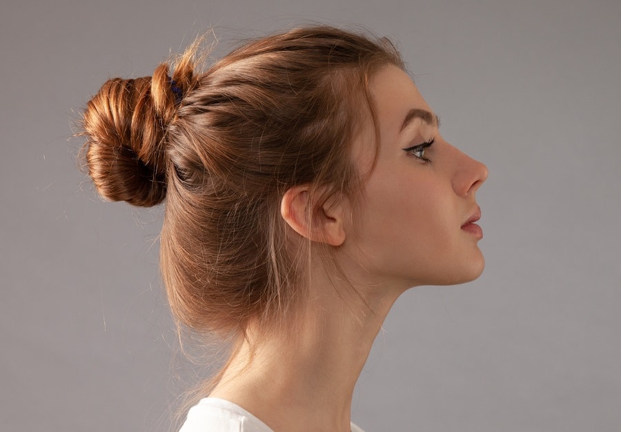 casual updo for red hair