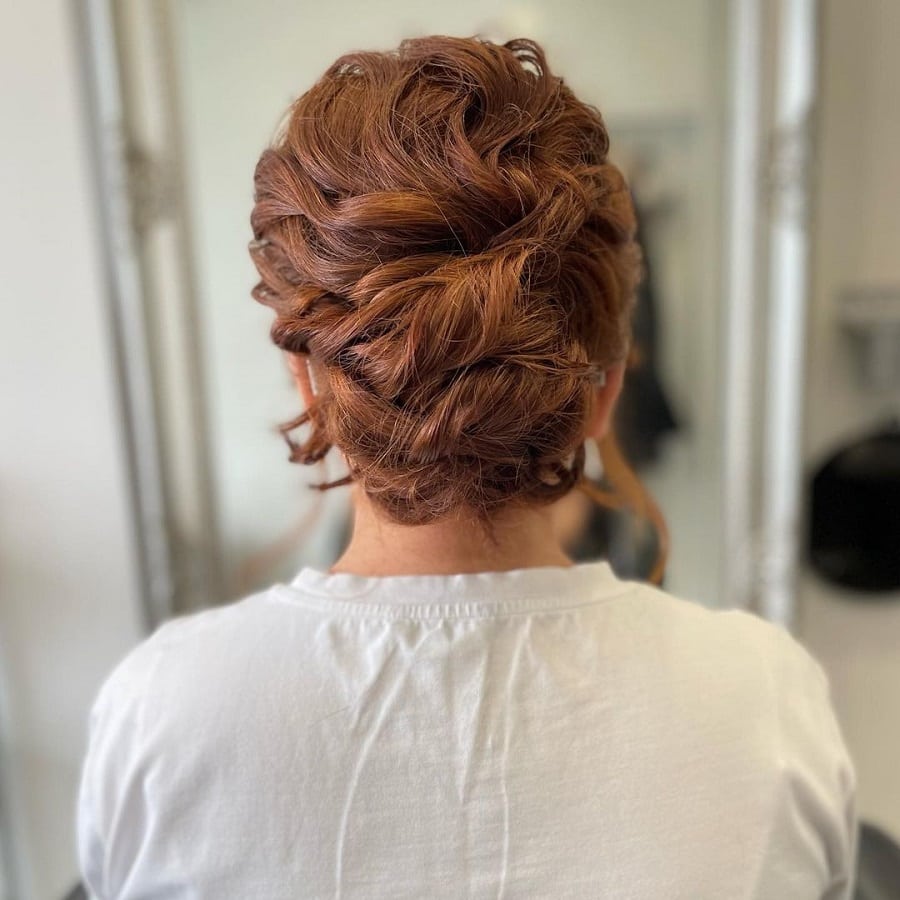 casual updo for wedding guest