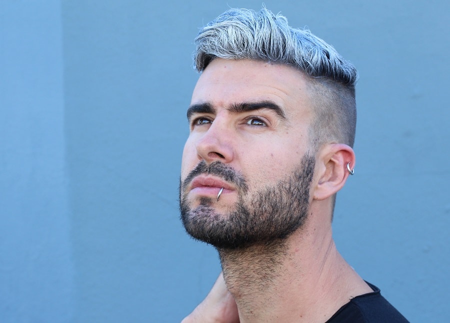colored hairstyle for men with thin hair