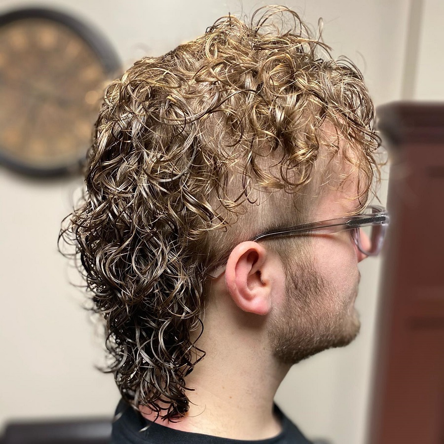 curly mullet for men