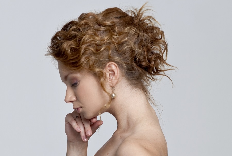 curly updo for thin hair