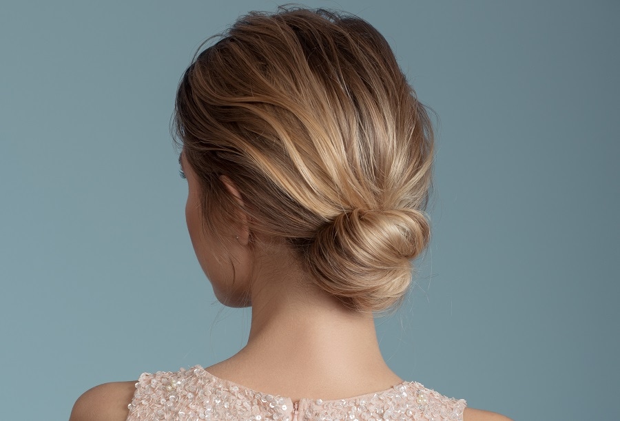 formal updo for thin hair