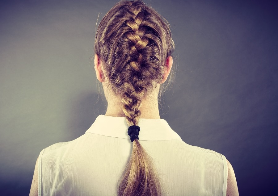 french braid hairstyle for job interview