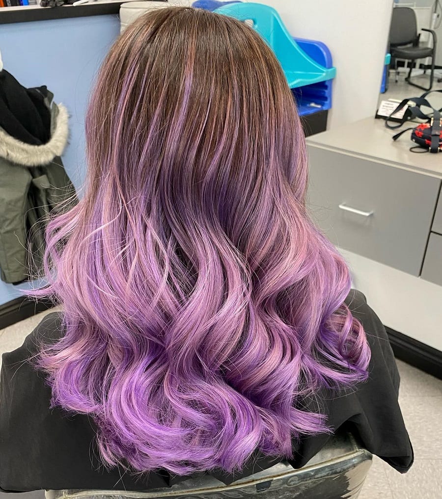 lavender purple ombre hair