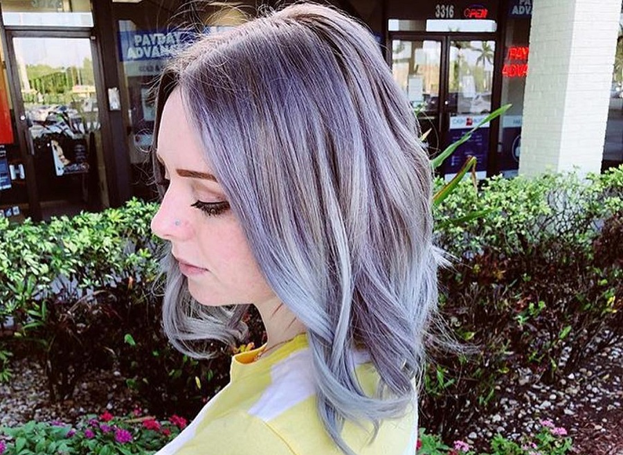 long inverted grey bob