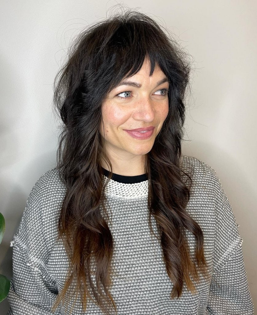 long razored cut for fine hair