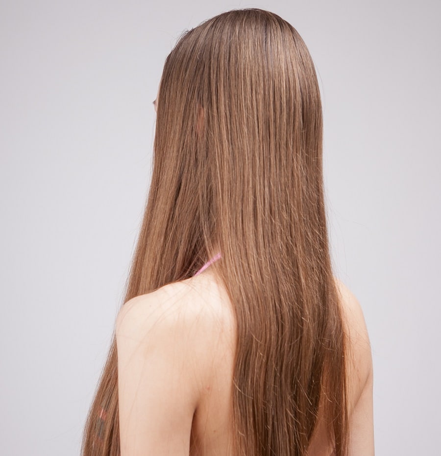 long straight hair with lowlights