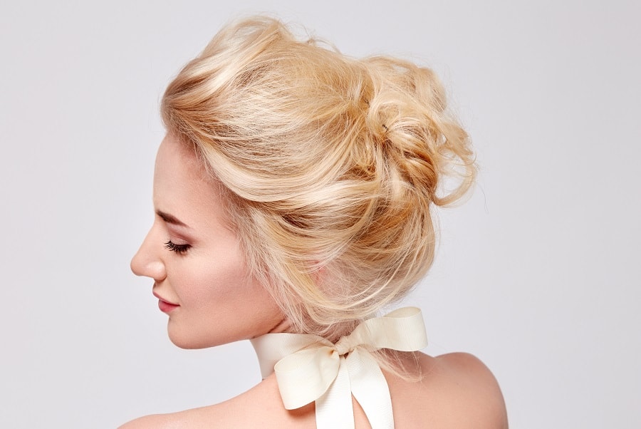 loose updo for thin hair