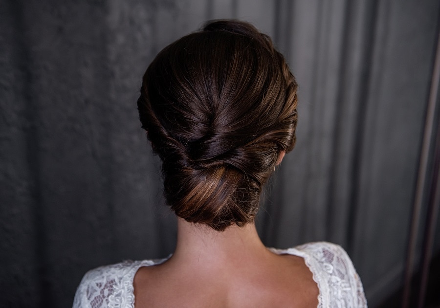 low chignon bun