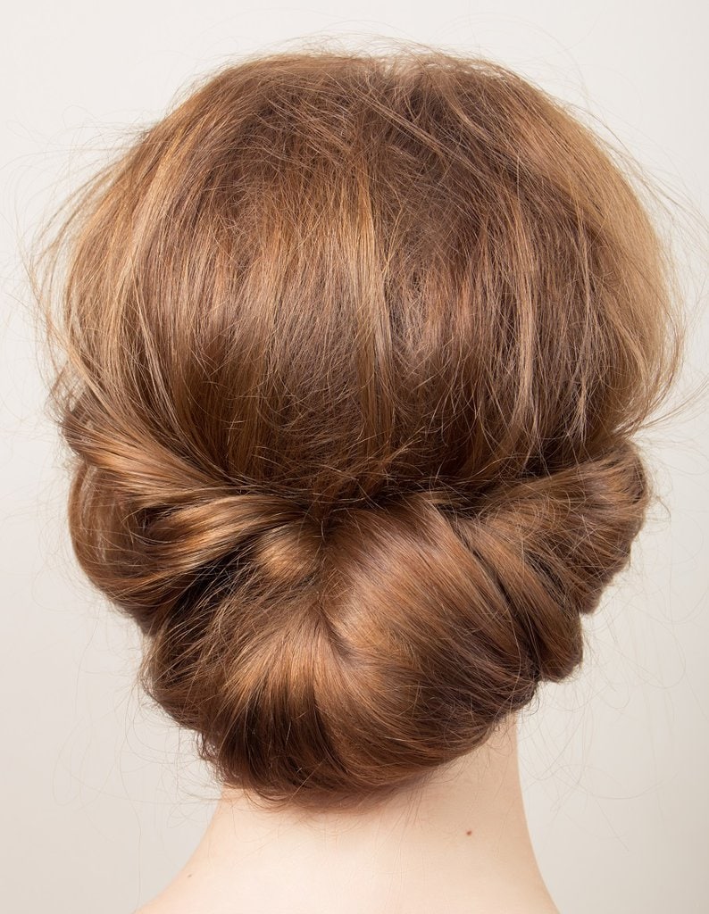 messy chignon bun