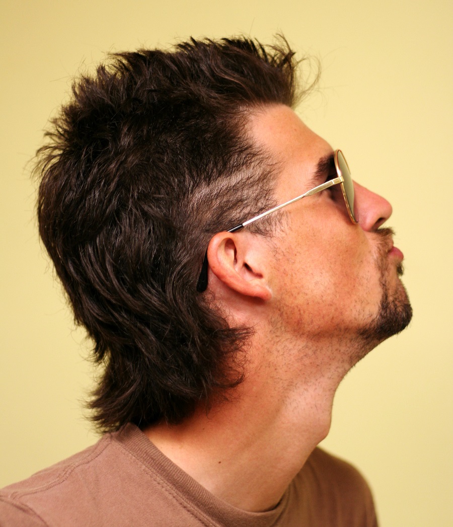 mullet with design for men