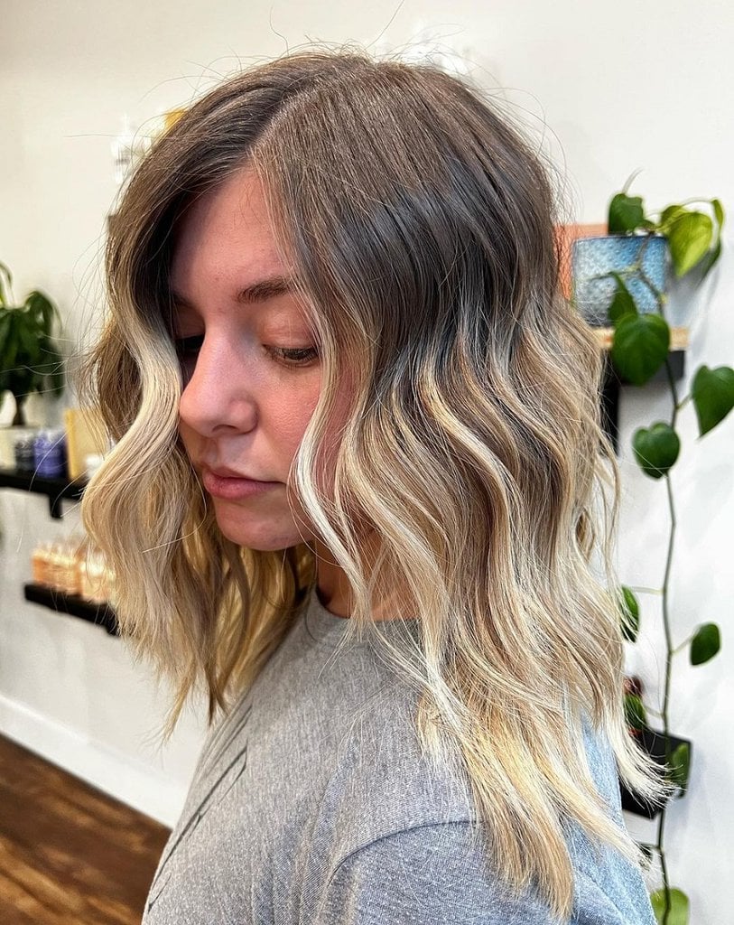 ombre shag for fine hair