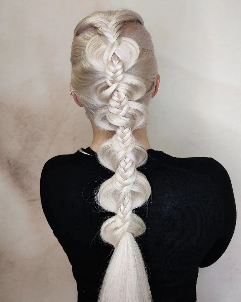 pull through braid for blonde hair