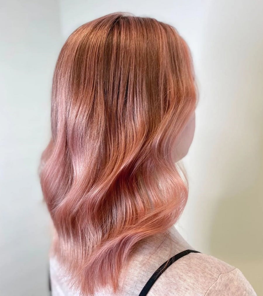 rose gold hair color