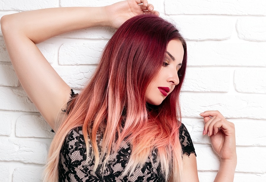 rose gold ombre hair