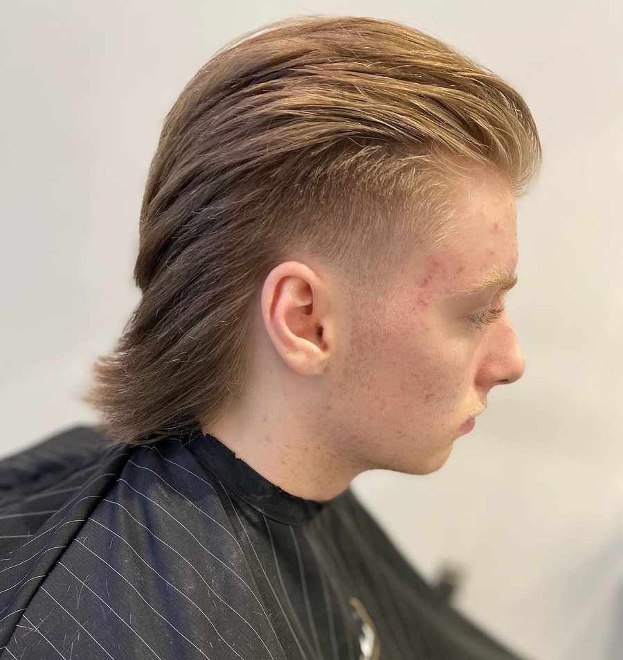 slick back mullet for men