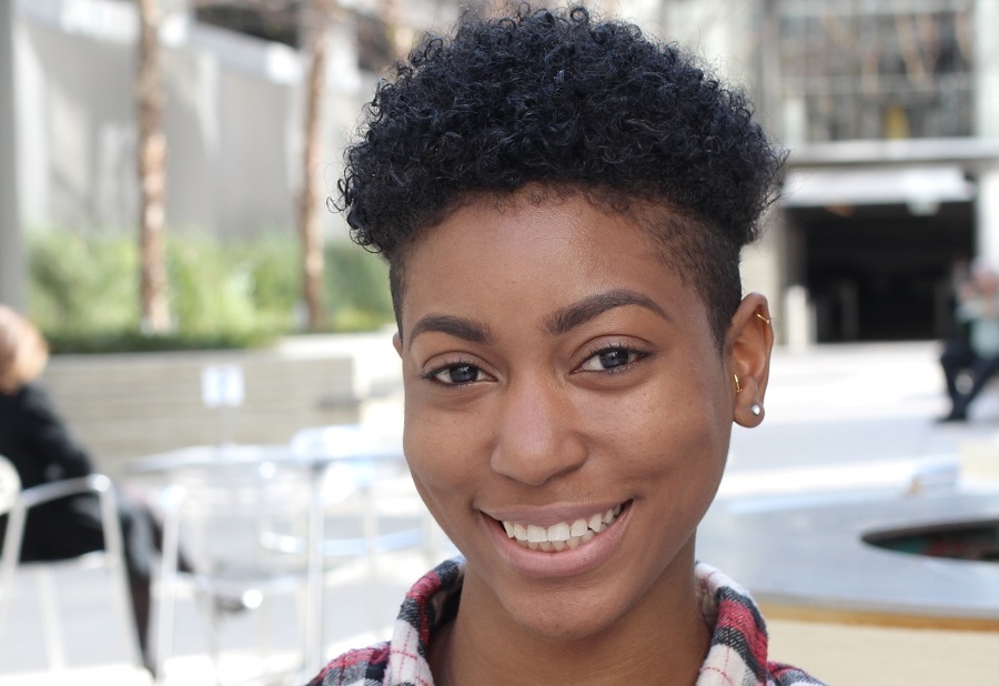 tapered undercut on natural hair