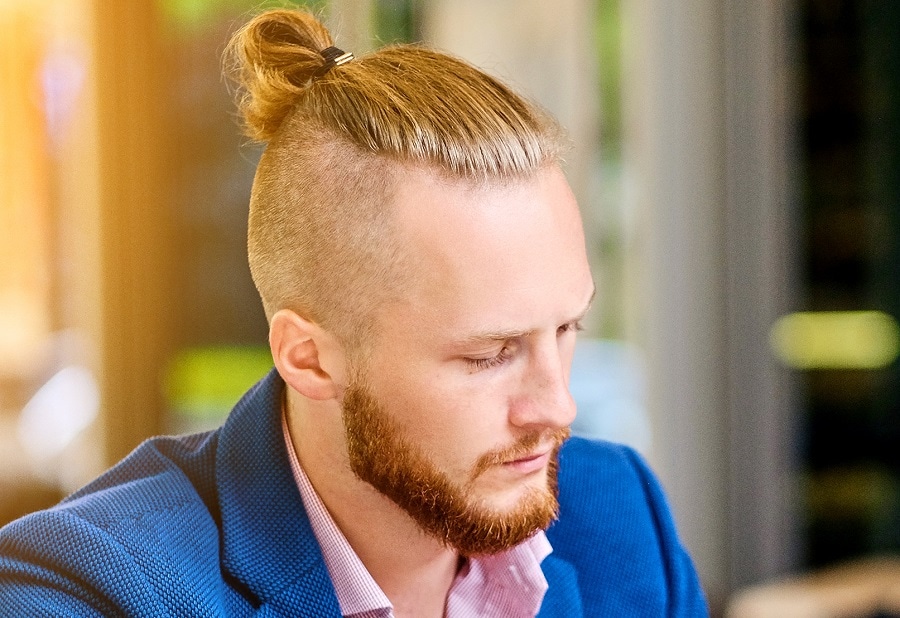 topknot for guy with thin hair