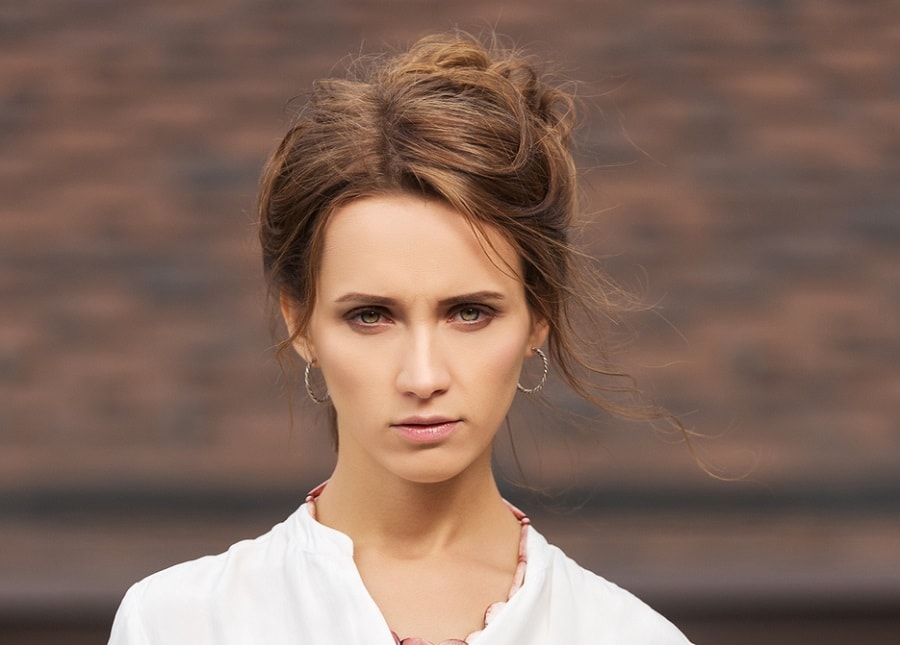 updo hairstyle for job interview