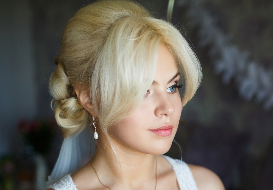 wedding beehive updo