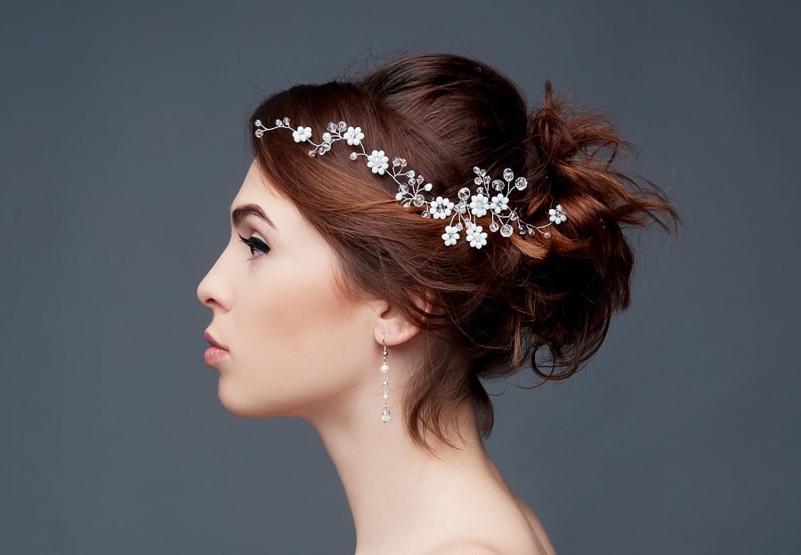 wedding updo for thin hair