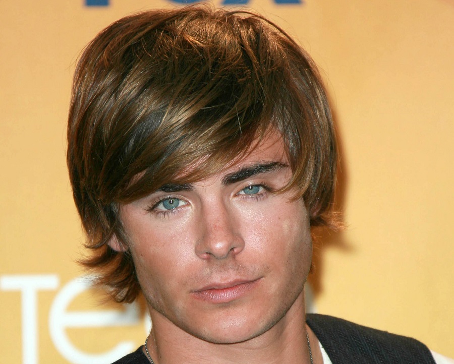 Zac Efron with Shag Hairstyle