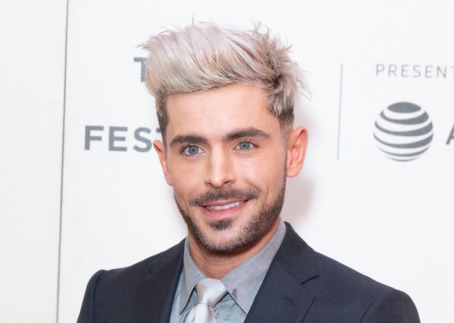 Zac Efron with Silver Blonde Hair