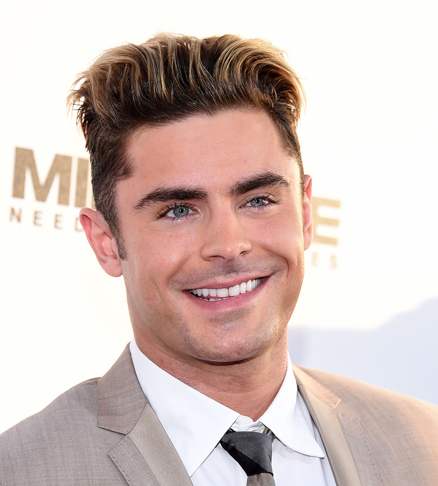 Zac Efron with Slick Back Hair