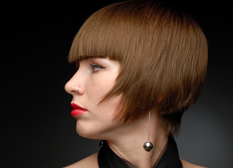 asymmetrical pageboy haircut