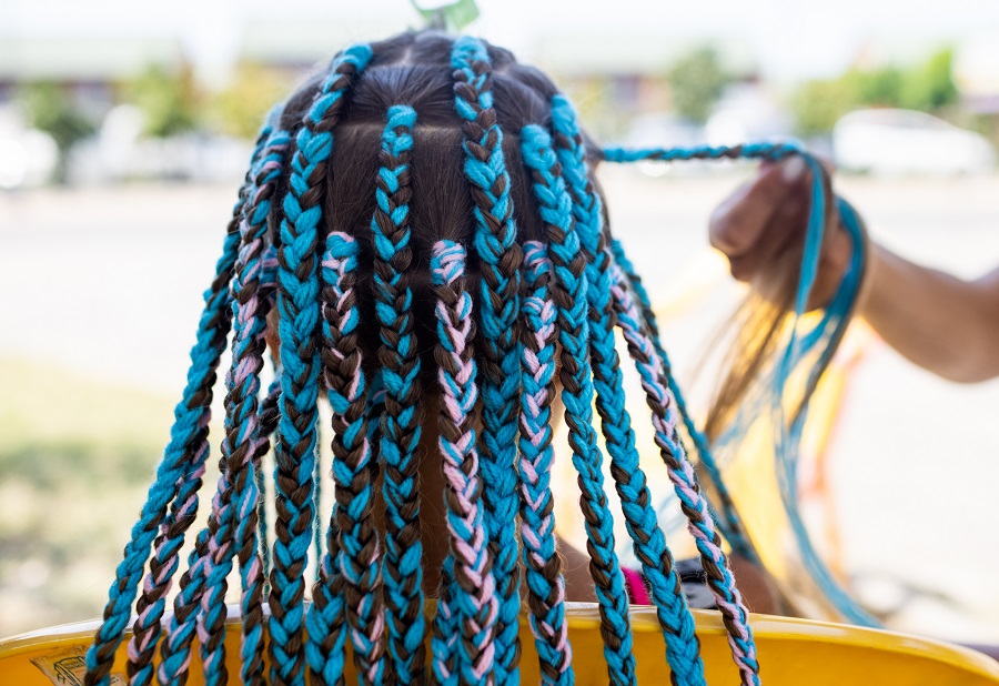 blue dookie braids