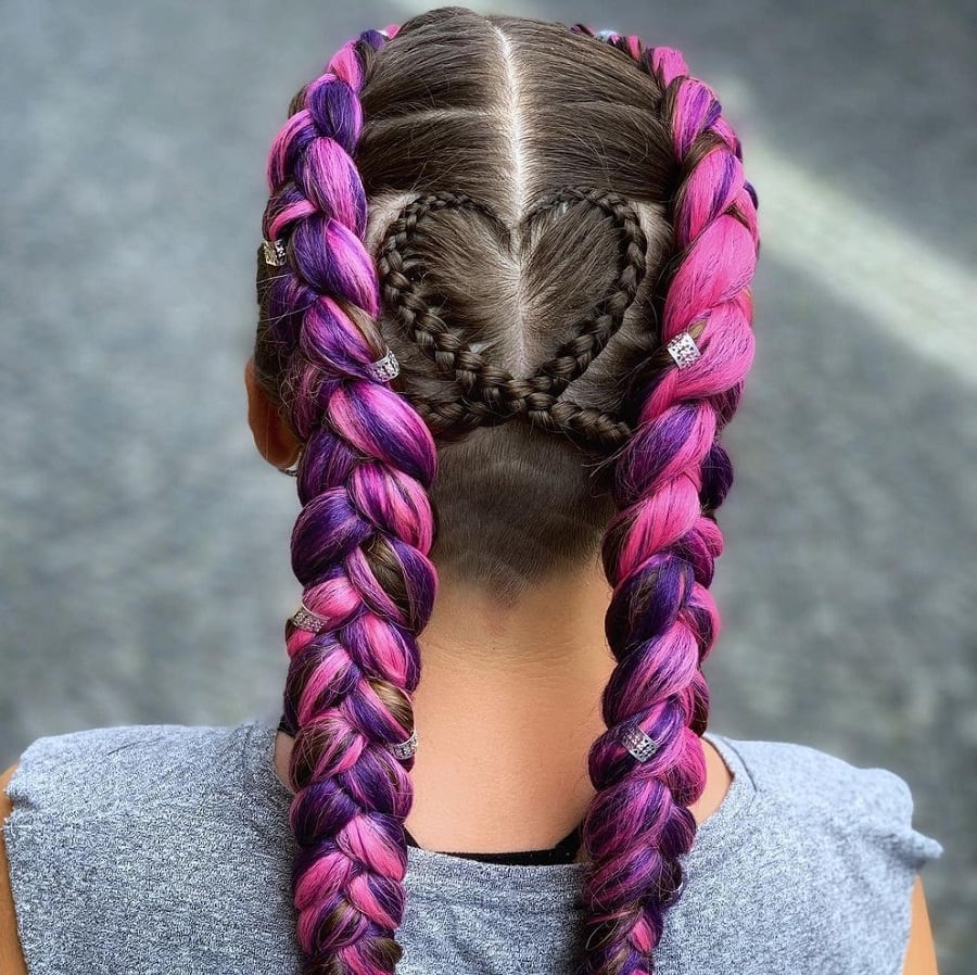 box braids with shaved sides