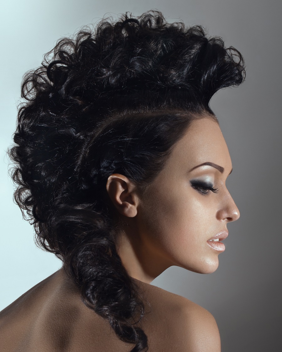 curly mohawk for women