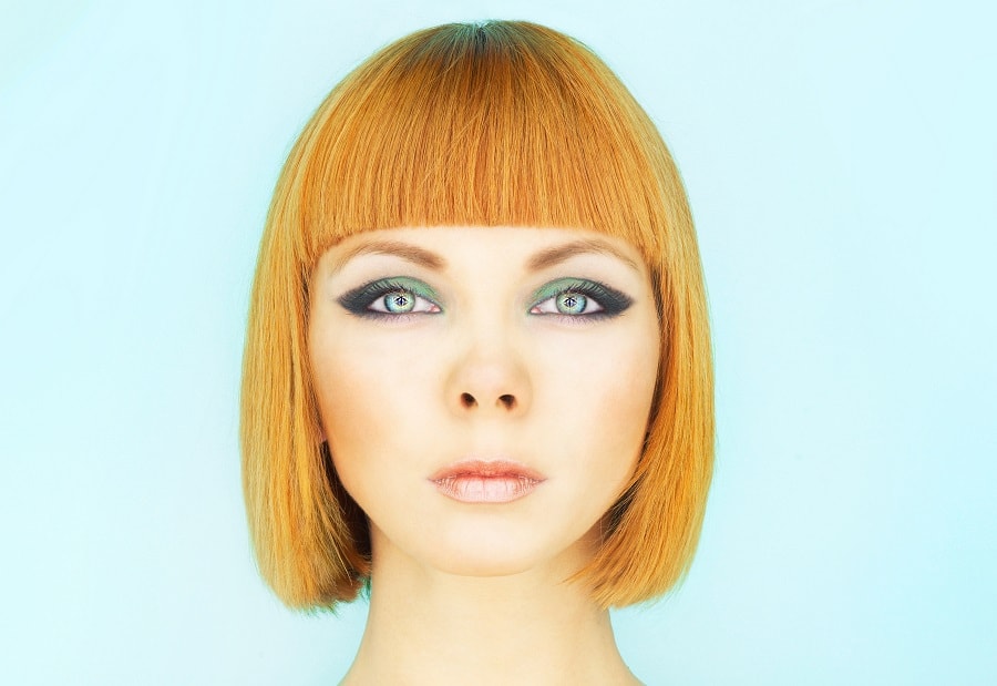 ginger red pageboy haircut