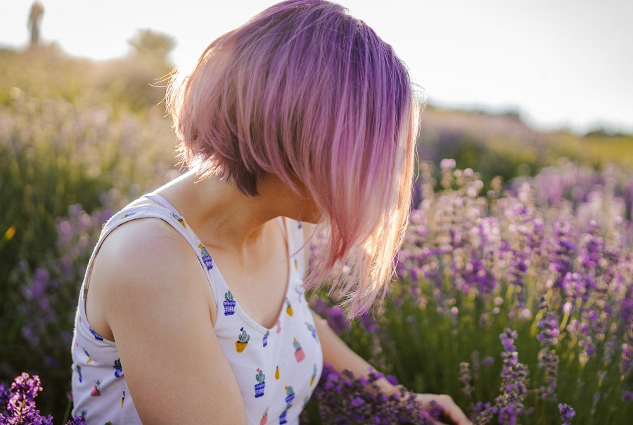 lavender purple highlights