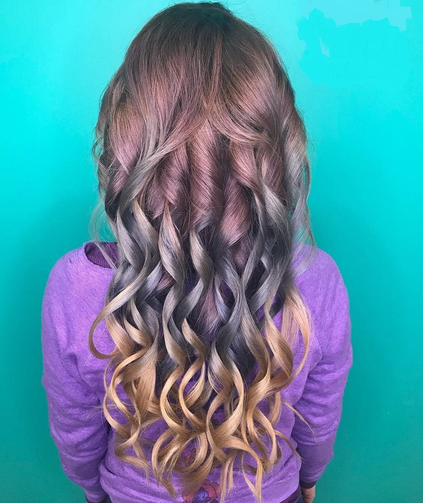 loose curls with geode hair