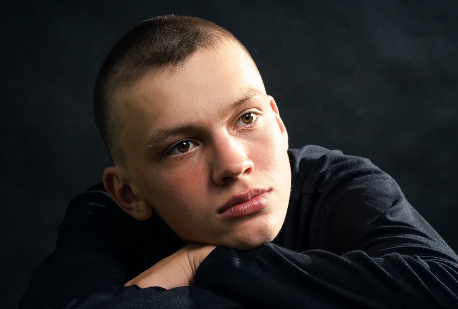 mens buzz cut for thin hair