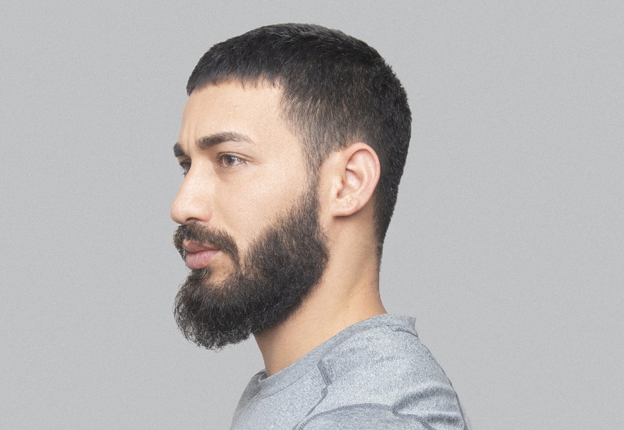 military cut with beard
