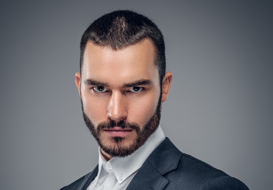 military haircut with receding hairline